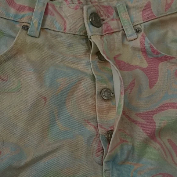 Zara High Rise Marble print shirts - Picture 4 of 7